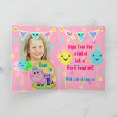 カスタムフォトギルズピグ誕生日カード カード (内部)