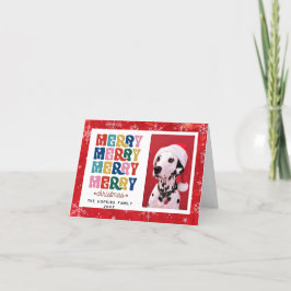 カスタムフォトクカラフルリスマスフラットホリデーカード シーズンカード