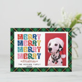 カスタムフォトクカラフルリスマスフラットホリデーカード シーズンカード (スタンド正面)