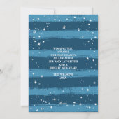 カスタムフォトクリスマスカード |温かいご希望 |青 シーズンカード (裏面)