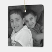 カスタムフォトクリスマスススススクエアオーナメント セラミックオーナメント (左)