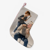 カスタムフォトクリスマスストッキング スモールクリスマスストッキング (正面 (吊り時))