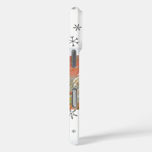 カスタムフォトクリスマススノーフレークスモノグラム Case-Mate iPhoneケース (裏面 / 右)