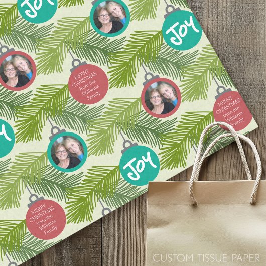 カスタムフォトクリスマスツリーオーナメント 薄葉紙