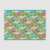 カスタムフォトクリスマスツリーオーナメント 薄葉紙 (正面)