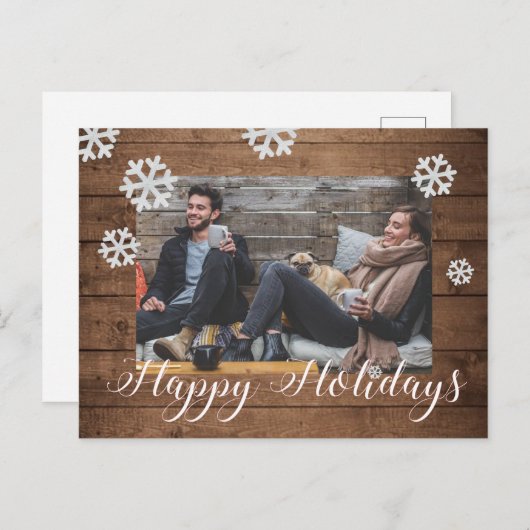 カスタムフォトクリスマスホリデー葉書 シーズンポストカード (正面/裏面)