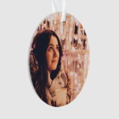 カスタムフォトクリスマスホリデー オーナメント (正面)