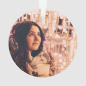 カスタムフォトクリスマスホリデー オーナメント (裏面)