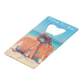 カスタムフォトクレジットカードボトルオープナー(文字付) クレジットカード栓抜き (裏面アングル)