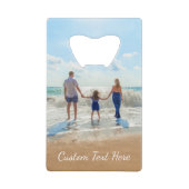 カスタムフォトクレジットカードボトルオープナー(文字付) クレジットカード栓抜き (正面)