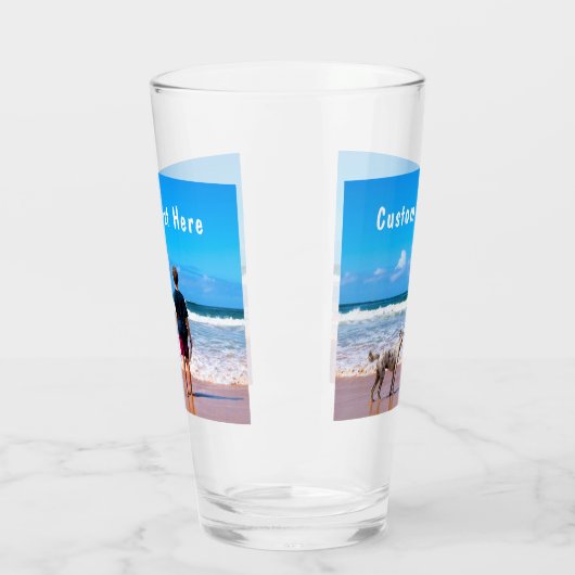 カスタムフォトグラスギフトあなたの写真と文字 タンブラーグラス (左)