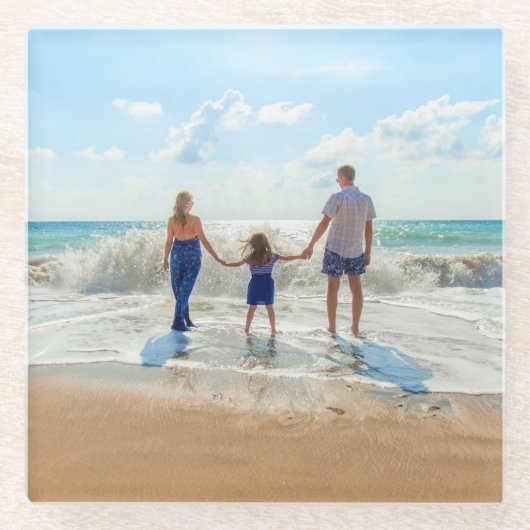 カスタムフォトグラスコースターのお気に入りの写真 ガラスコースター (正面)