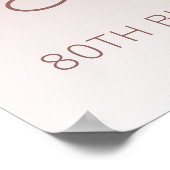 カスタムフォトグラムバラ金ゴールド80th誕生日へようこそ ポスター (角)