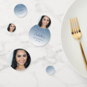 カスタムフォトグラムブルーグリッタードリップキンセアニラ コンフェッティ (グループ)