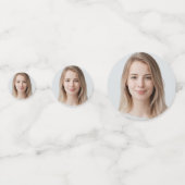 カスタムフォトグラムブルーグリッタードリップ21歳の誕生日 コンフェッティ (裏面)