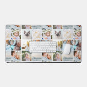 カスタムフォトグリッドのコラージュのミニマモダンリスト デスクマット (キーボード&マウス)