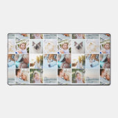 カスタムフォトグリッドのコラージュのミニマモダンリスト デスクマット (正面)
