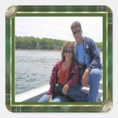 カスタムフォトグリーンアンティークフレームDIY, ZYPI スクエアシール (正面)