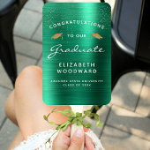 カスタムフォトグリーン金属白色金ゴールド卒業 ハンドファン