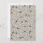 カスタムフォトグレイエレガントアート新年 シーズンカード (裏面)