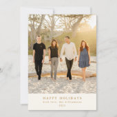 カスタムフォトグレイ植物垂直エレガントフラット シーズンカード (正面)