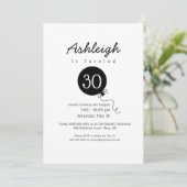 カスタムフォトケーキ30歳の招待状 招待状 (スタンド正面)