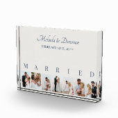 カスタムフォトコラージオフホワイト7写真結婚ズ フォトブロック (右)