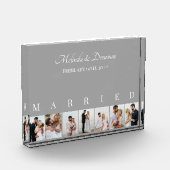 カスタムフォトコラージグレイ7写真結婚ズ フォトブロック (左)