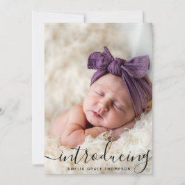 カスタムフォトコラージスクリプトオーバーレイベビー誕生An 案内状