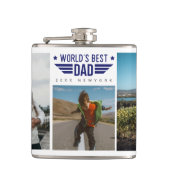 カスタムフォトコラージフラスコ6枚の写真と文字 フラスク (正面)