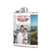 カスタムフォトコラージフラスコ6枚の写真と文字 フラスク (左)