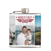 カスタムフォトコラージフラスコ6枚の写真と文字 フラスク (正面)