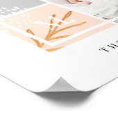 カスタムフォトコラージモノグラムモダンテーマ ポスター (角)