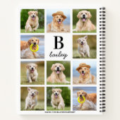 カスタムフォトコラージュおもしろいモノグラム独自の作成 ノートブック (裏面)