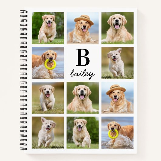 カスタムフォトコラージュおもしろいモノグラム独自の作成 ノートブック (正面)