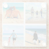 カスタムフォトコラージュお気に入りのガラスコースター ガラスコースター (裏面)