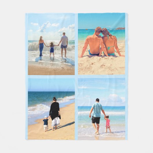 カスタムフォトコラージュお気に入りのフリースブランケット フリースブランケット (正面)