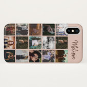 カスタムフォトコラージュと名前の友だち思い出 Case-Mate iPhoneケース (裏面(横))