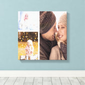 カスタムフォトコラージュのキャンバス – 白い枠 キャンバスプリント (インサイチュ (ウッドフロア))