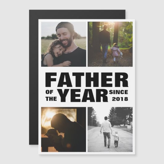 カスタムフォトコラージュの父の日の磁気カード (正面/裏面)