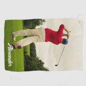カスタムフォトコラージュシンプルゴルフタオル ゴルフタオル (横)