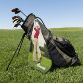 カスタムフォトコラージュシンプルゴルフタオル ゴルフタオル (グリーン)