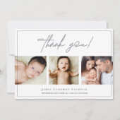カスタムフォトコラージュシンプルベビー サンキューカード (正面)