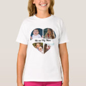 カスタムフォトコラージュハートガールズTシャツ | DP7 Tシャツ (正面)