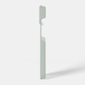 カスタムフォトコラージュパーソナライズされたセージグリーン iPhoneケース (左側面)