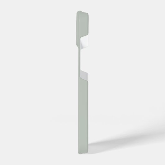 カスタムフォトコラージュパーソナライズされたセージグリーン iPhoneケース (左側面)