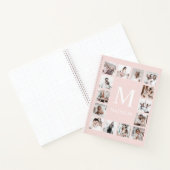 カスタムフォトコラージュパーソナライズされたピンク ノートブック (内部)