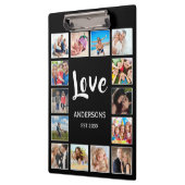 カスタムフォトコラージュパーソナライズされたブラック クリップボード (左)