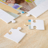 カスタムフォトコラージュパーソナライズされたブラック ジグソーパズル (側面)