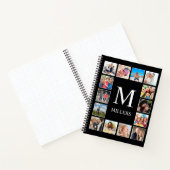 カスタムフォトコラージュパーソナライズされたブラック ノートブック (内部)